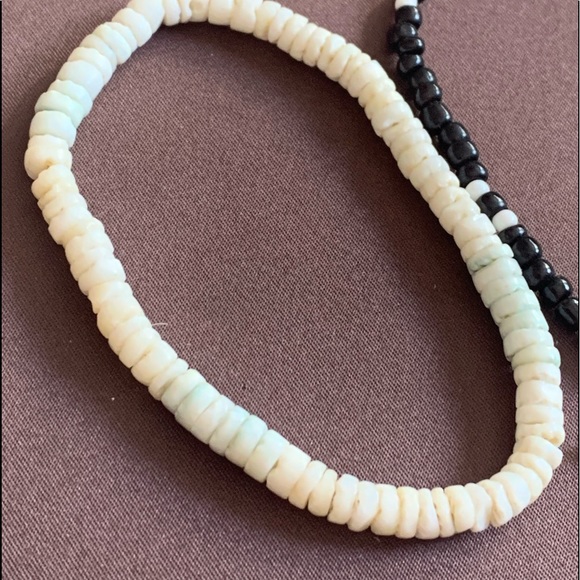 Shark Tooth Necklace & Shell Bracelet Set Beach Surfer Unisex Jewelry - Picture 5 of 8